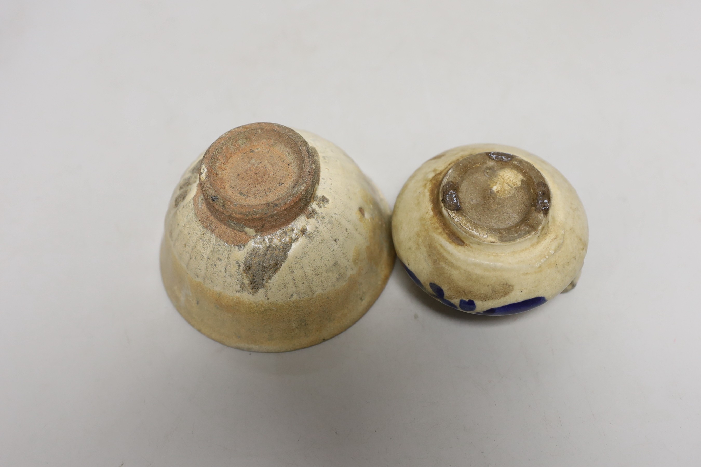A group of Chinese blanc de chine small jars, Fujian kilns, 15th - 17th century and other vessels, tallest 9.5 cm